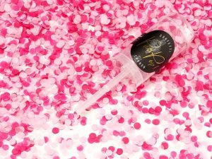 confettis push pop rose