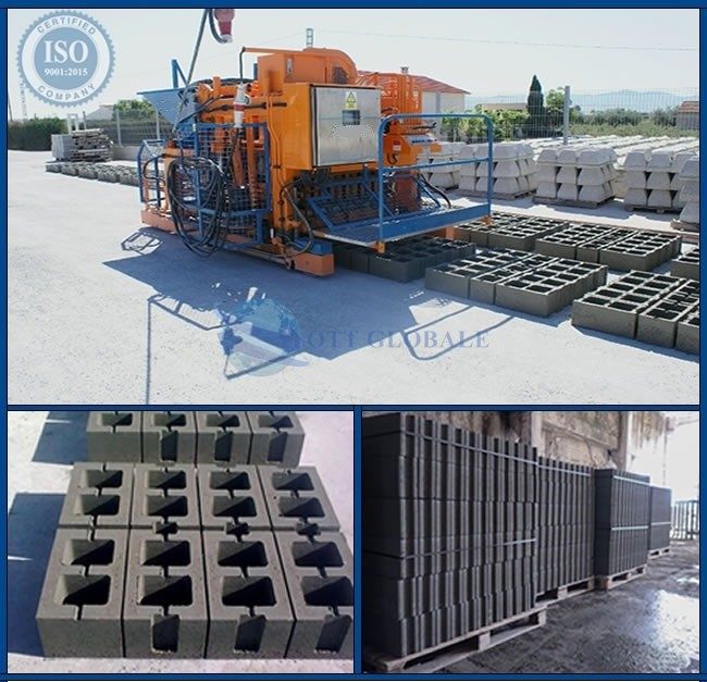Machine de parpaing OTT4.1s brique agglos bloc beton pave bordure en TURQUIE Guinée - photo 3