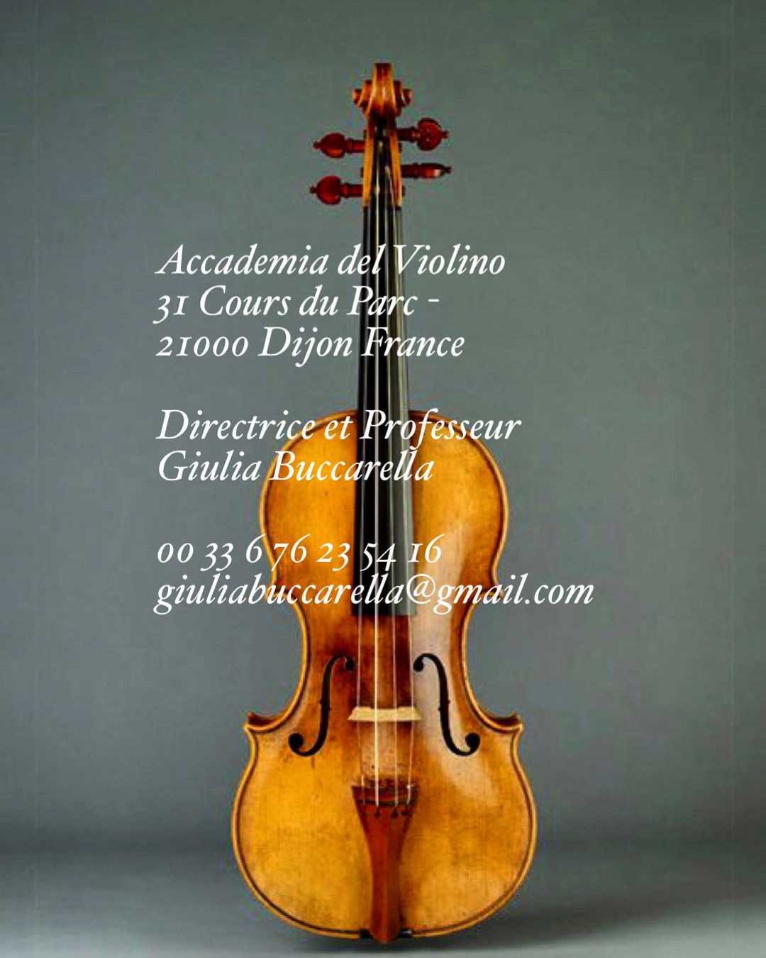 Accademia del Violino Dijon Professeure Giulia Buccarella Poullot - photo 2