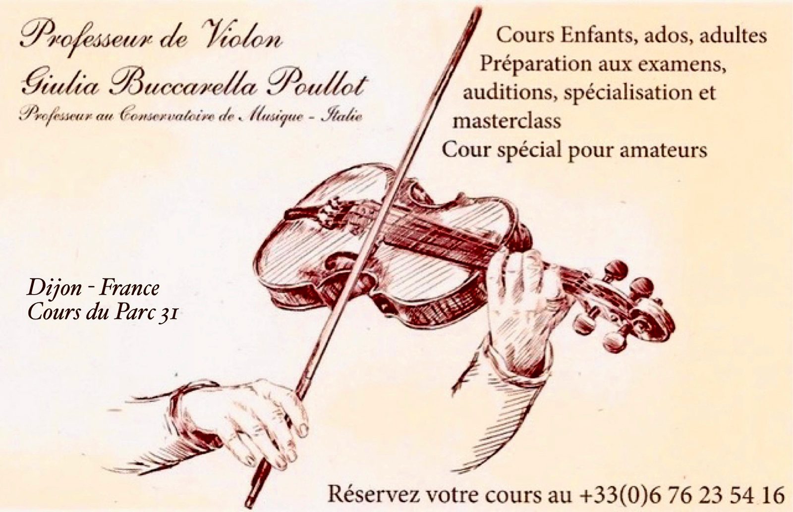 Accademia del Violino Dijon Professeure Giulia Buccarella Poullot - photo 5