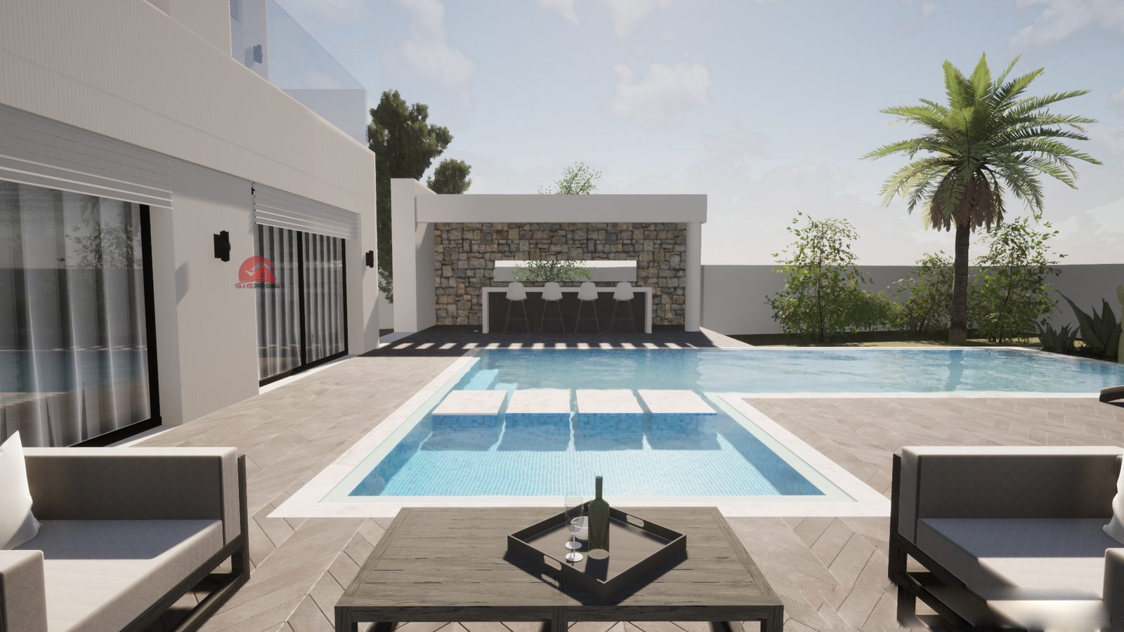 VENTE PROJET VILLA NEUVE AVEC PISCINE À MEZRAYA - RÉF V658 - photo 5