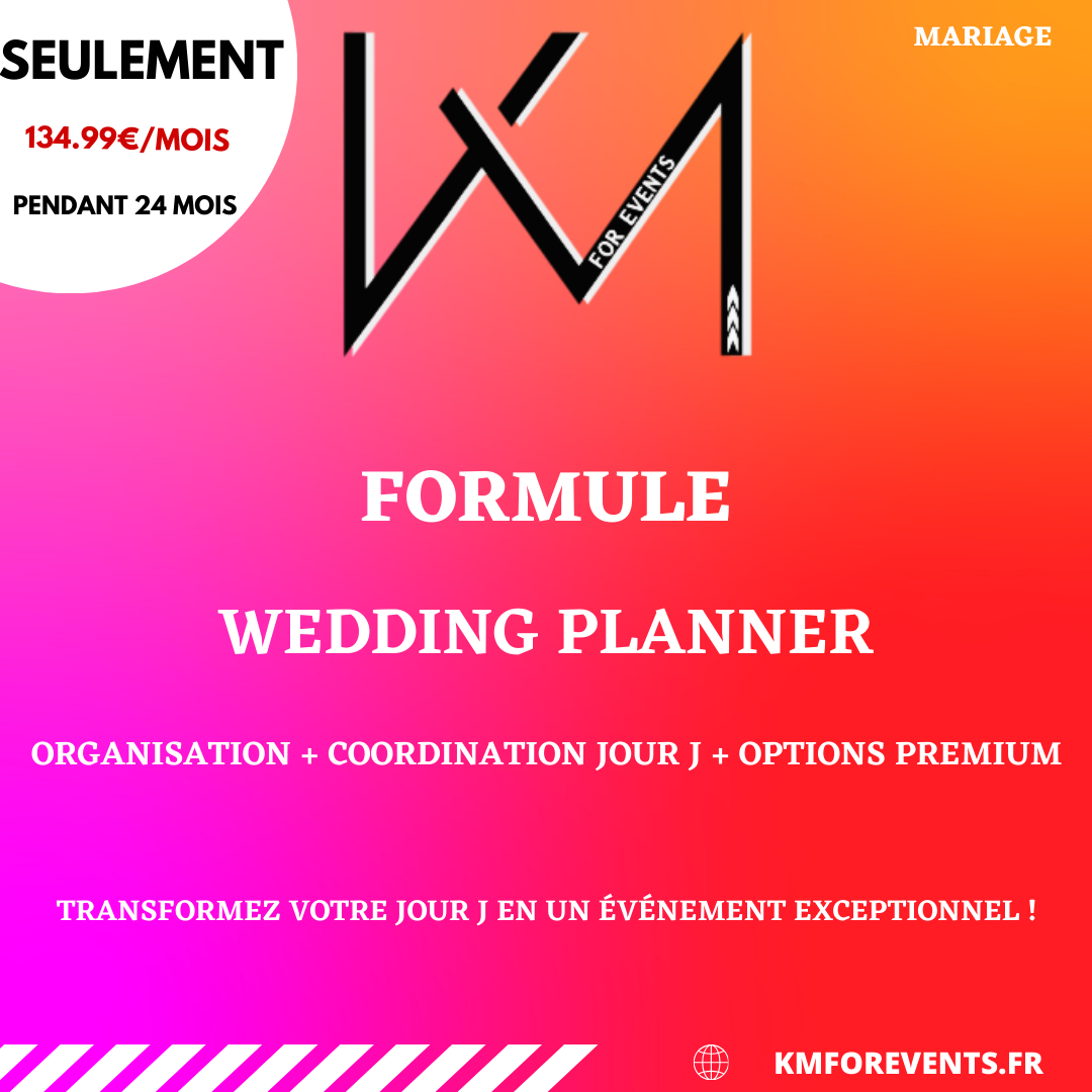 Wedding planner - Organisation de mariage - Décoration de mariage - Organisation et décoration d'événements professionnels - KM FOR EVENTS - photo 2