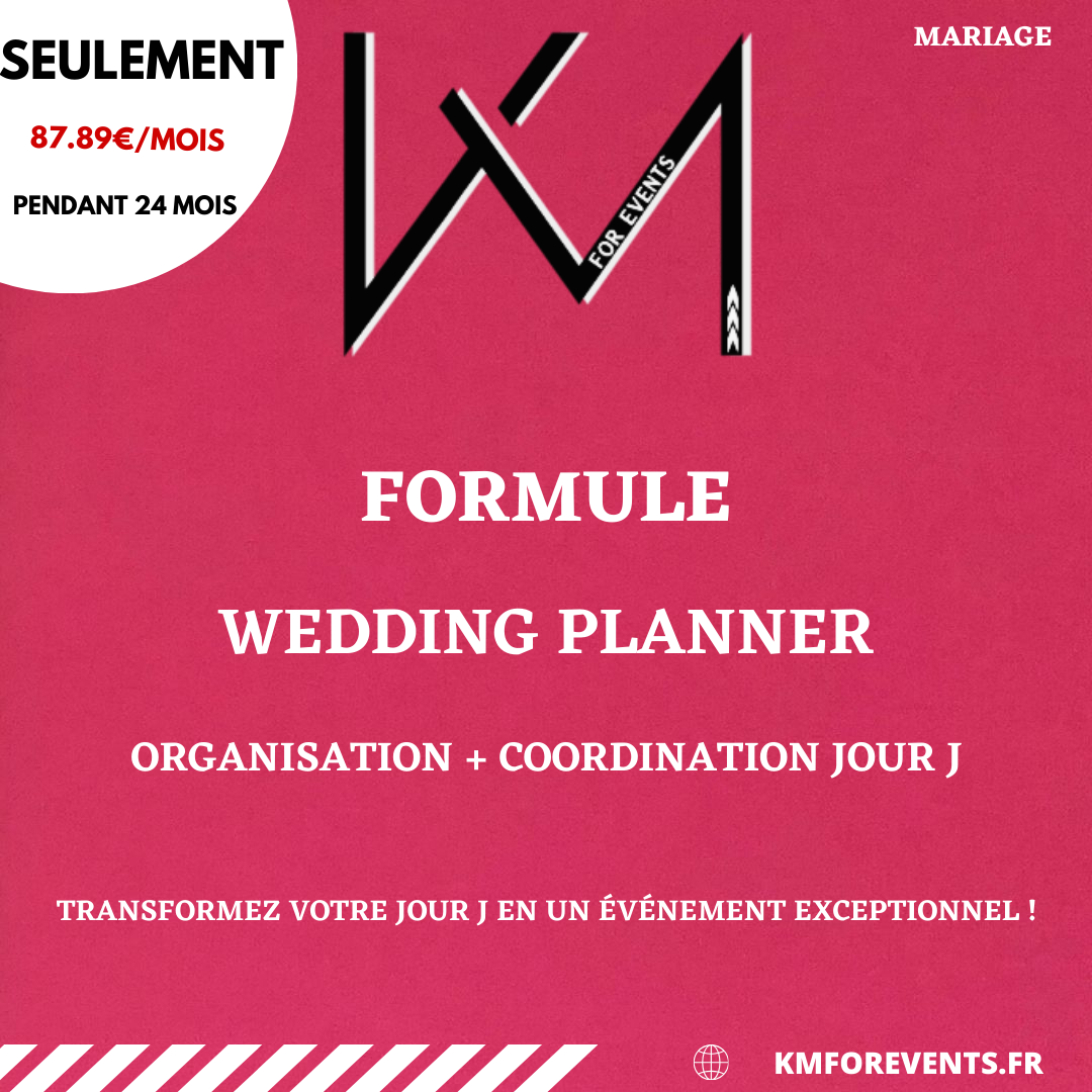 Wedding planner - Organisation de mariage - Décoration de mariage - Organisation et décoration d'événements professionnels - KM FOR EVENTS - photo 3