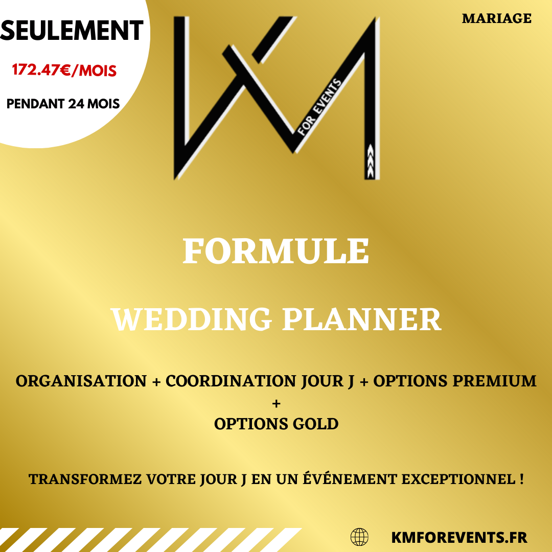 Wedding planner - Organisation de mariage - Décoration de mariage - Organisation et décoration d'événements professionnels - KM FOR EVENTS - photo 4