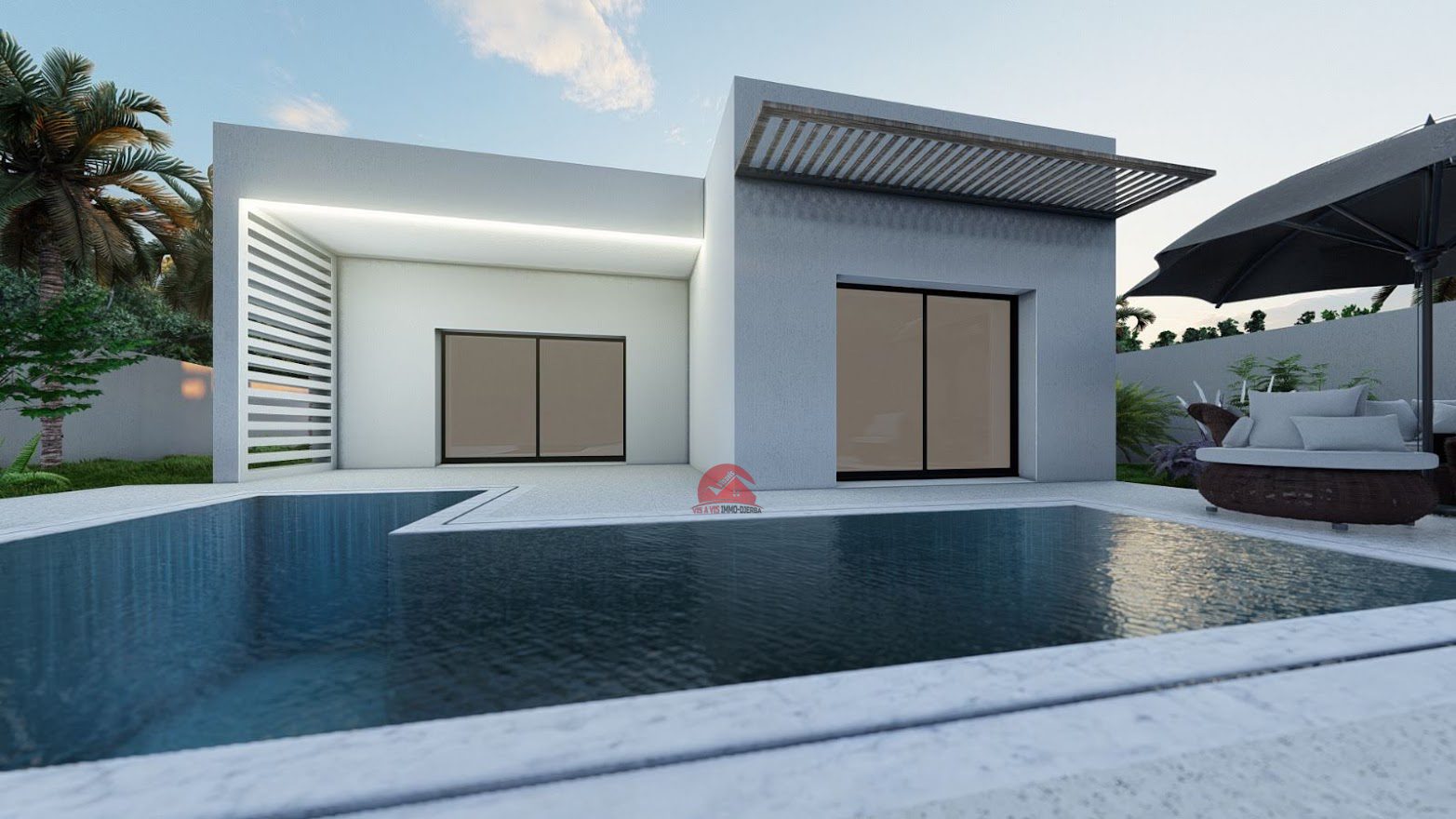 PROJET DE VILLA AVEC PISCINE À HOUMT SOUK DJERBA- RÉF P624 - photo 3