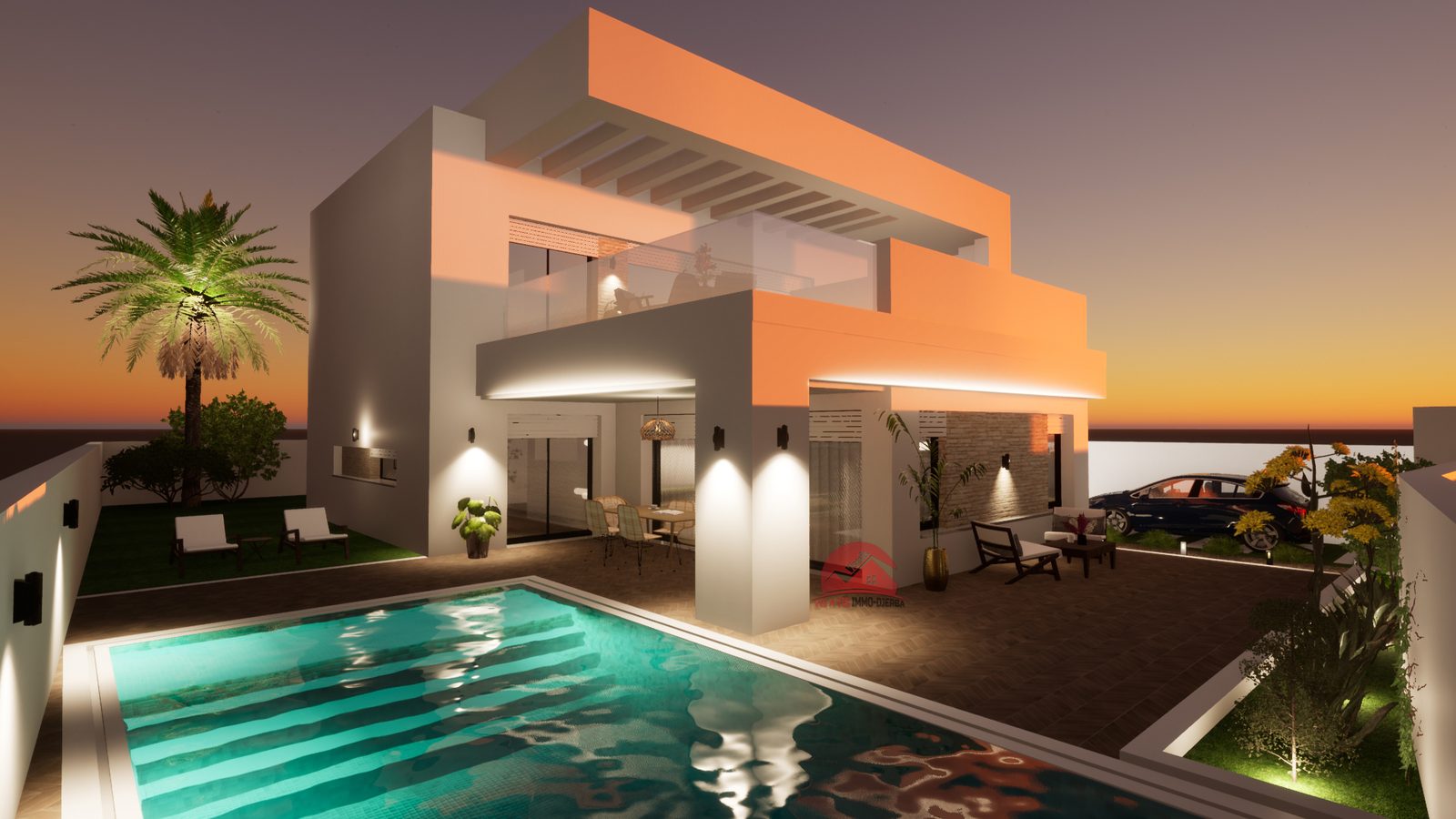 VILLA NEUVE À VENDRE À LA ZONE TOURISTIQUE DJERBA - RÉF V640 - photo 2