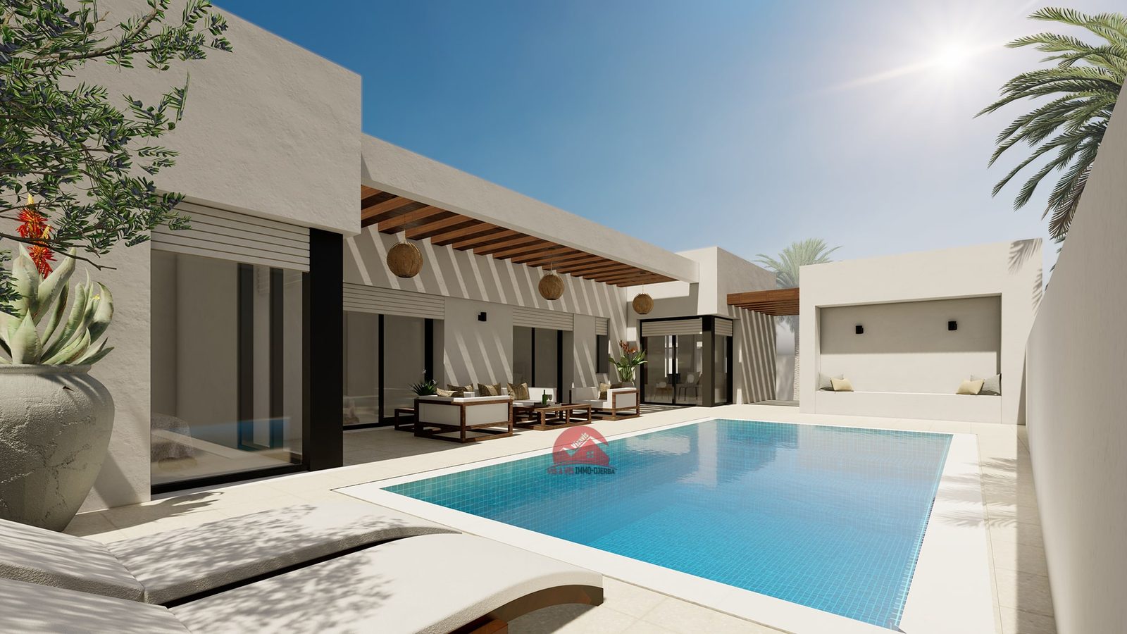 VILLA ET PISCINE PRIVÉE À HOUMT SOUK DJERBA - RÉF P653 - photo 4