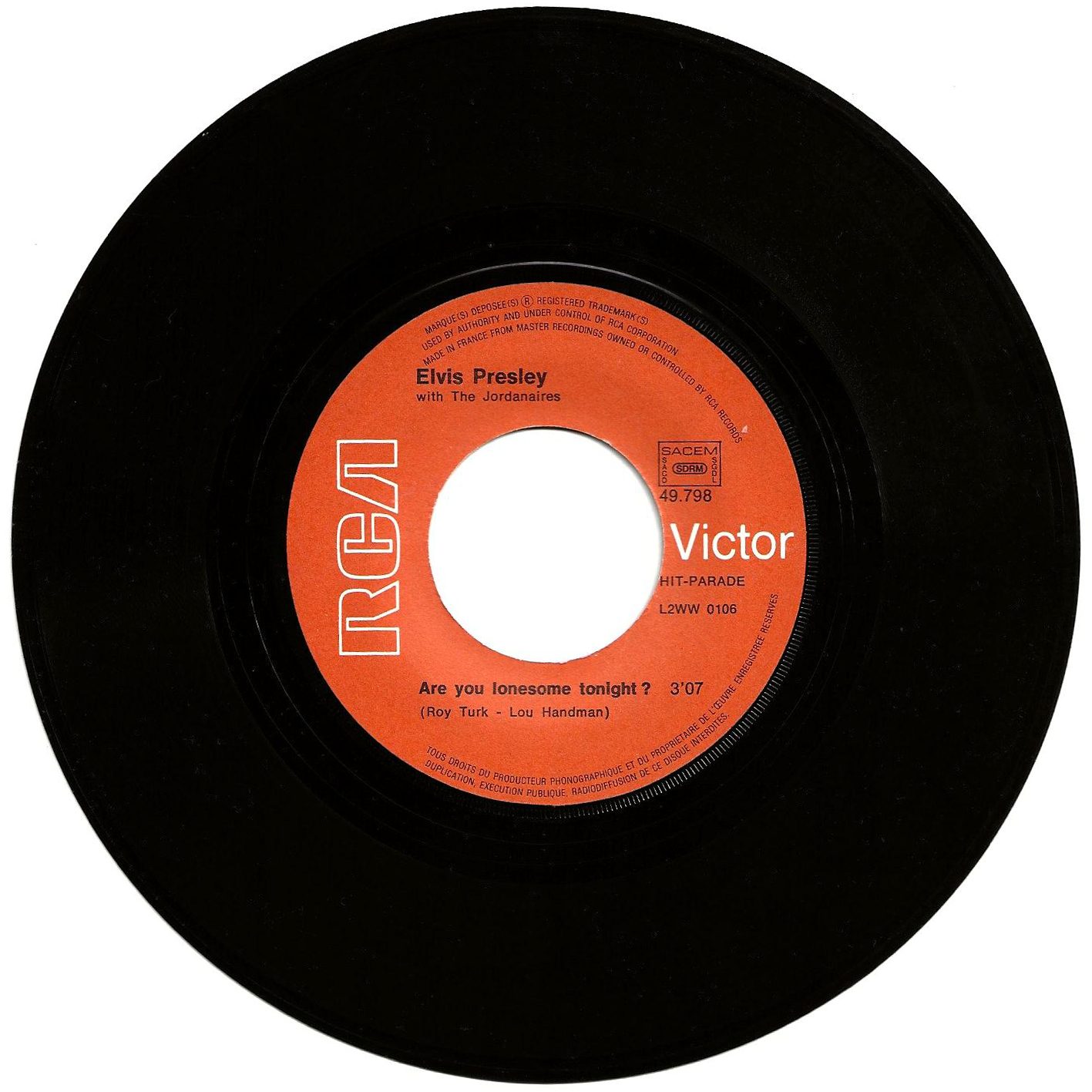ELVIS PRESLEY-Are You Lonesome Tonight-I Gotta Know disque vinyle - photo 3