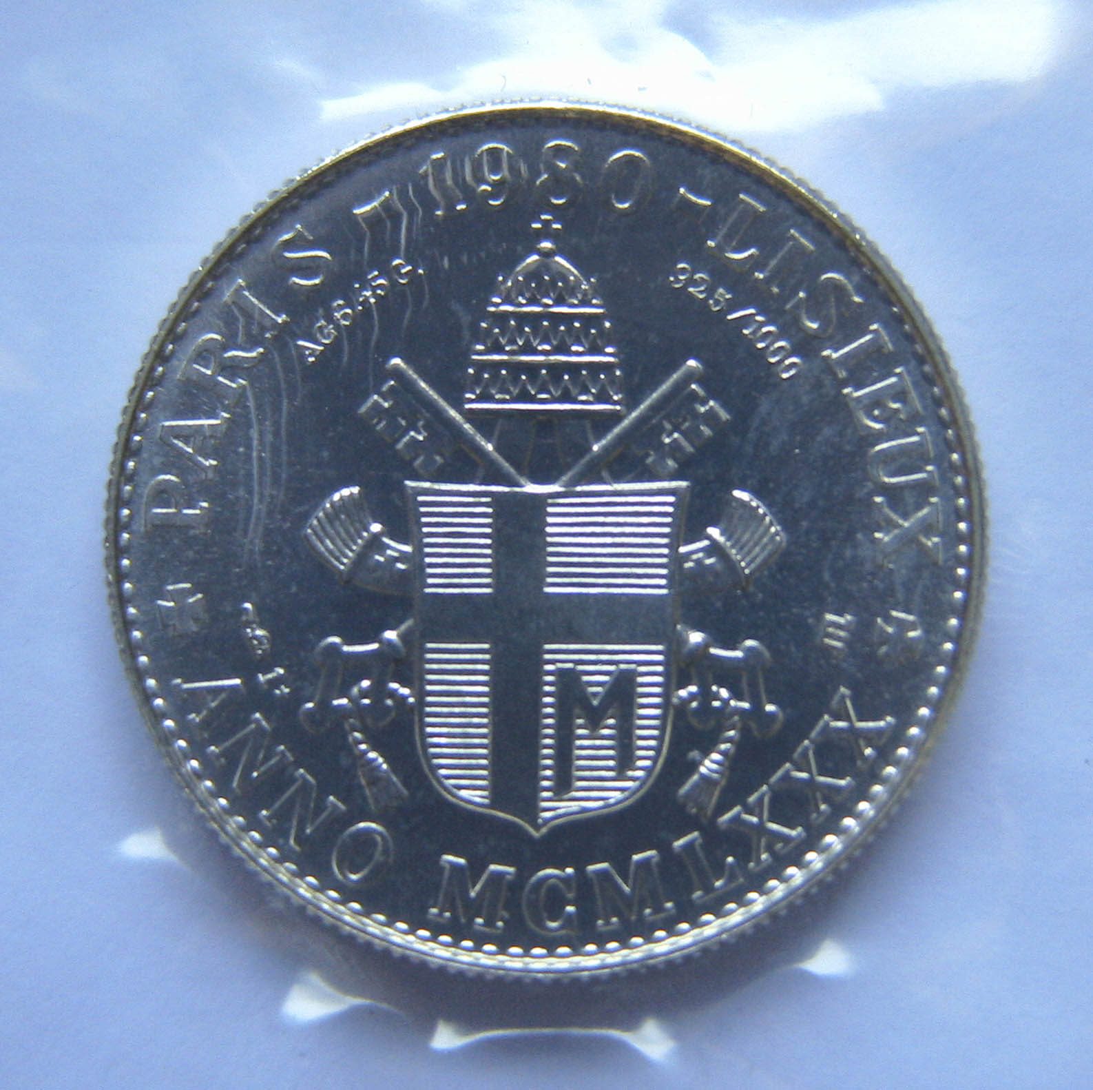 Médaille ar 1980 Pape Jean-Paul II Paris-Lisieux Pont-Maximvs - photo 2