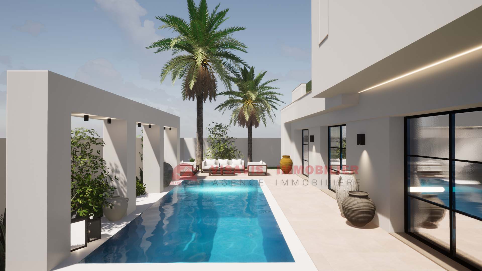 CONSTRUIRE UNE VILLA AVEC PISCINE À DJERBA EN TUNISIE ZU - RÉF P695 - photo 2