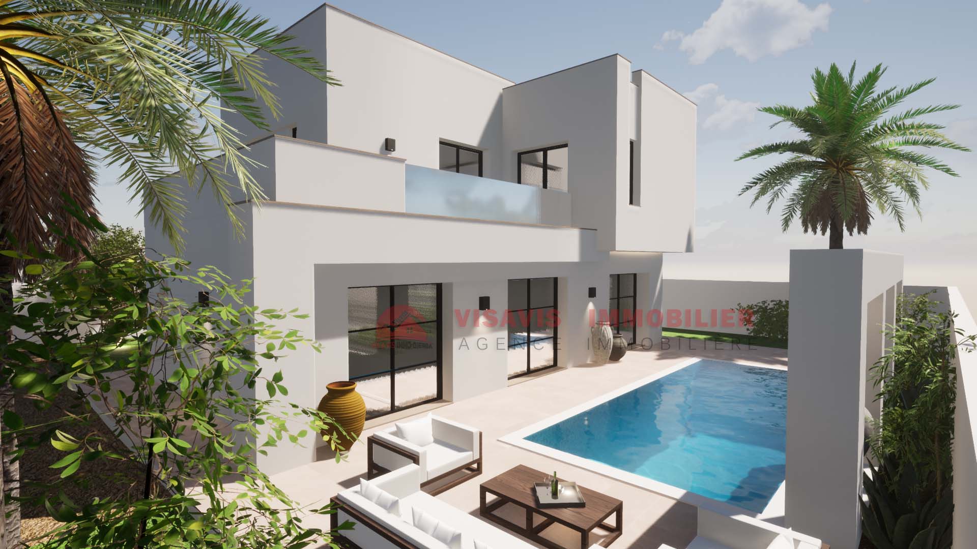 CONSTRUIRE UNE VILLA AVEC PISCINE À DJERBA EN TUNISIE ZU - RÉF P695 - photo 2
