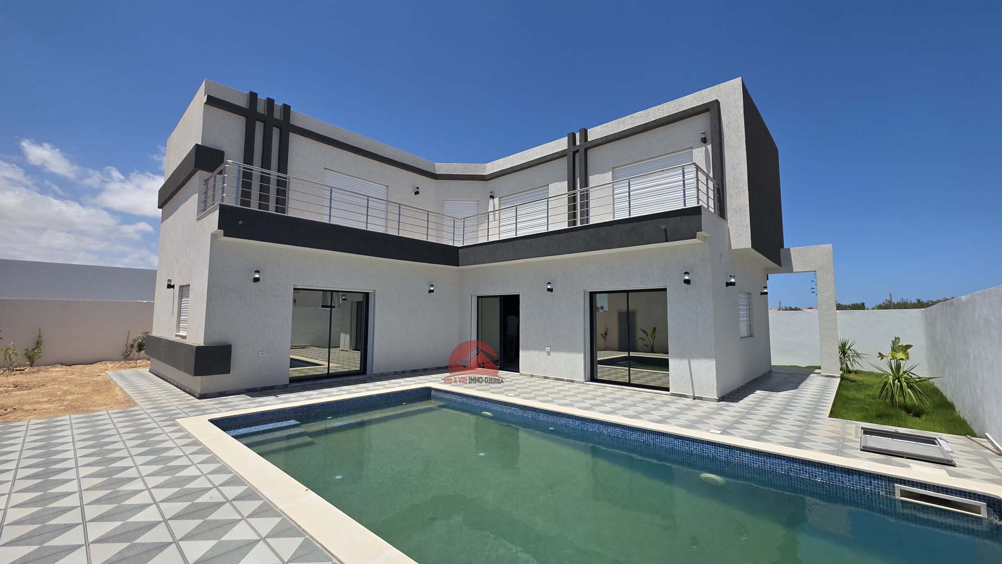 VILLA NEUVE AVEC PISCINE - TITRE BLEU - TEZDAINE DJERBA ZA - RÉF V714 - photo 1