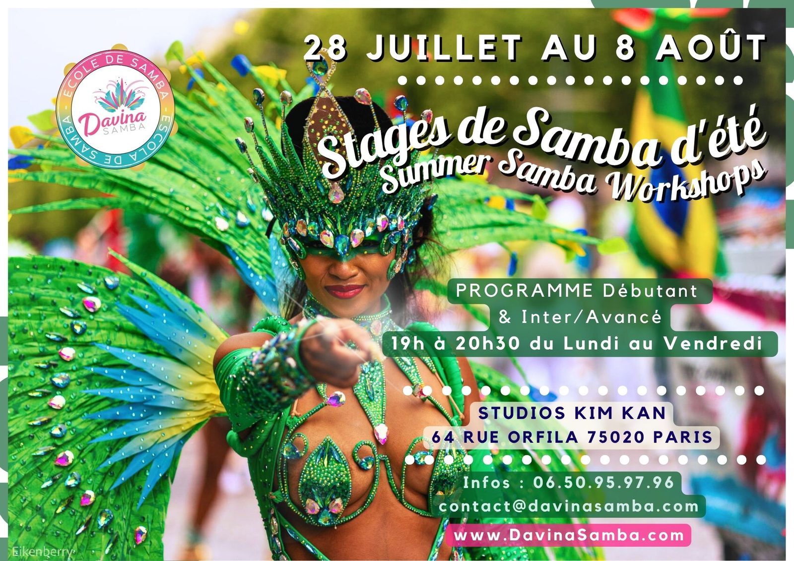 Stage de Samba d'été Workshop cours de Samba danses brésiliennes à Paris et en ligne - photo 3