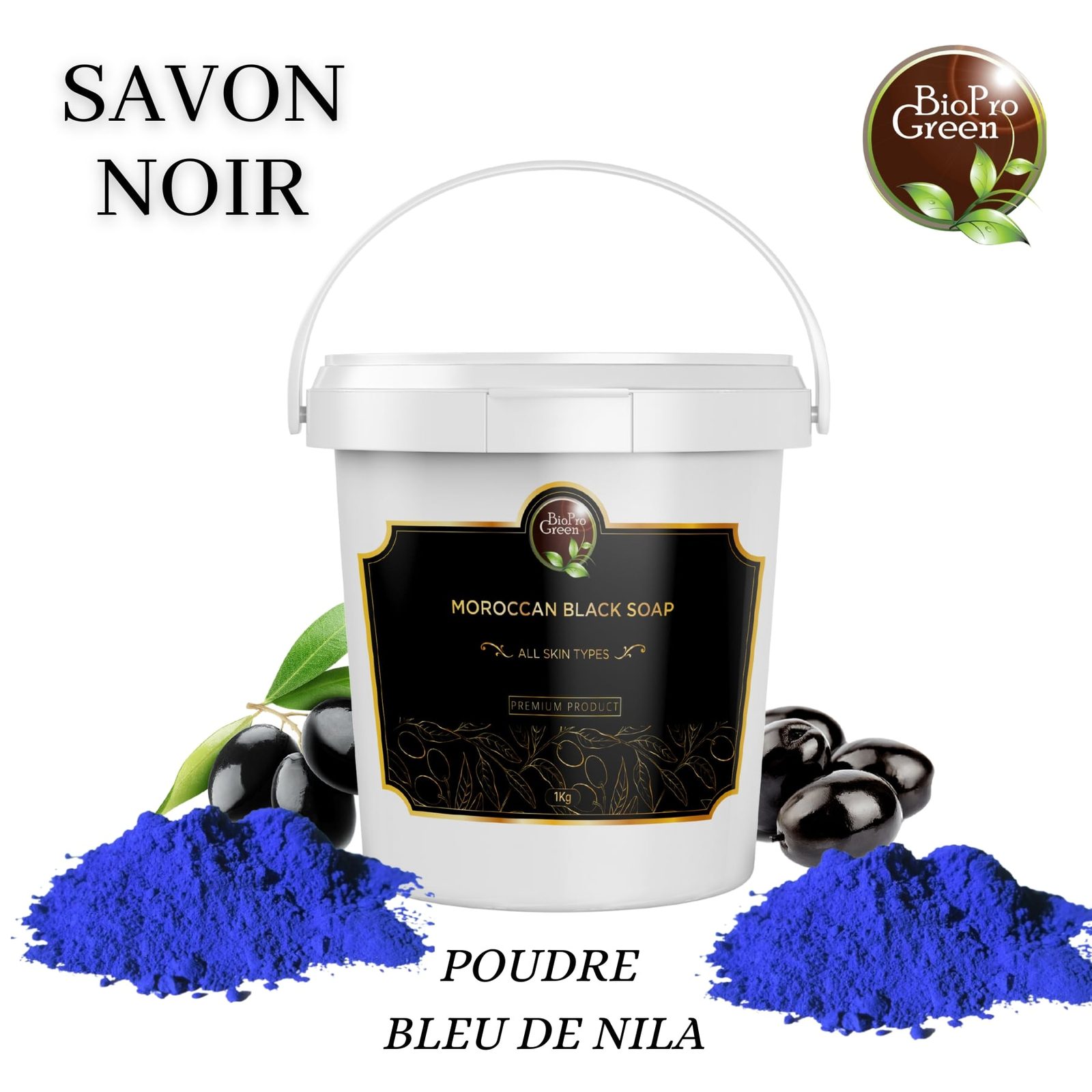 Savon noir marocain à la poudre de Nila bleue - photo 3